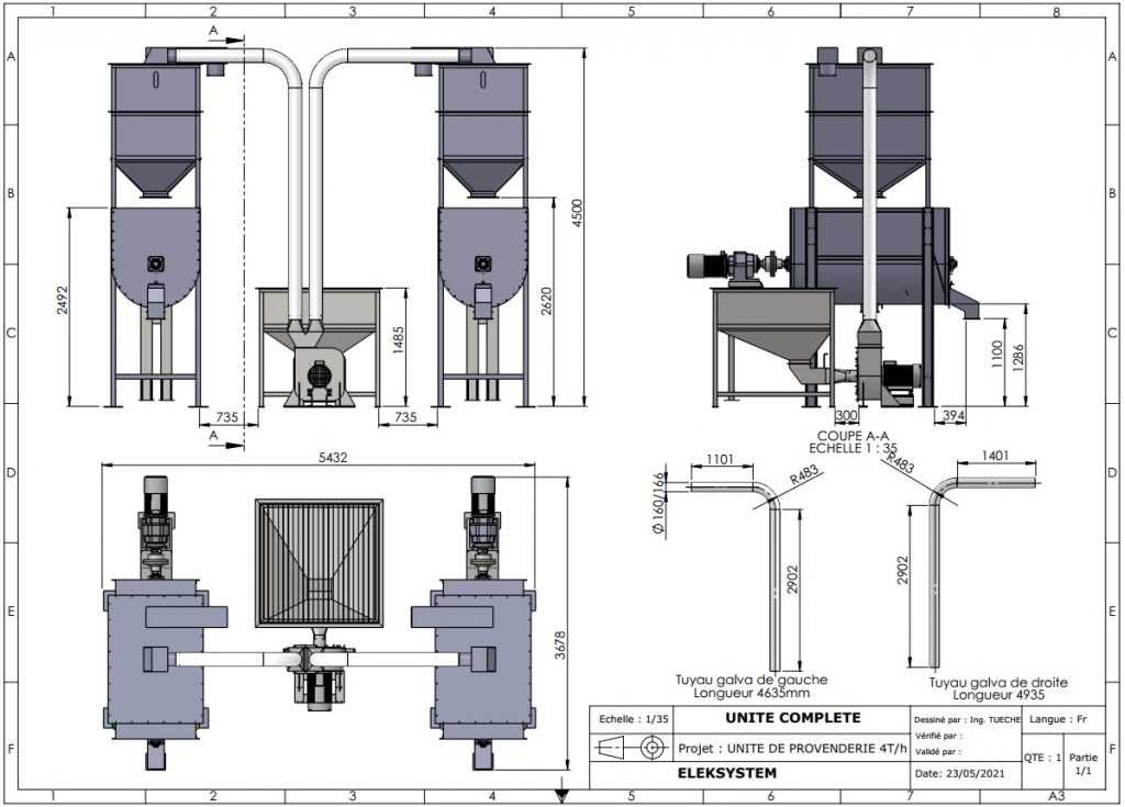 DIMENSSIONNEMENT ET FABRICATION D’UNE UNITE DE PROVENDERIE